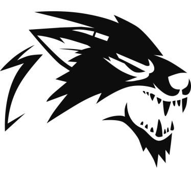 Brüllender wolf autoaufkleber - TenStickers