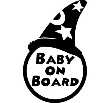 Baby on board Zauberer Autoaufkleber - TenStickers