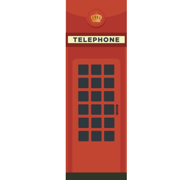 Rote uk telefonzelle kühlschrank wrap - TenStickers