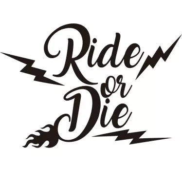 Motorradaufkleber fahren oder sterben - TenStickers