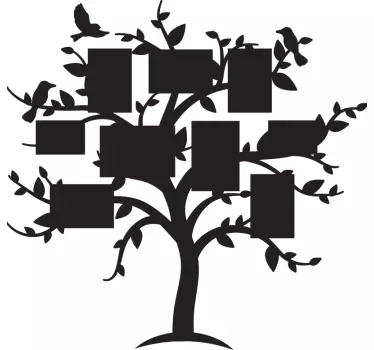 Rahmen Stammbaum Baum Wandtattoo - TenStickers