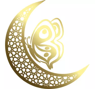 Mond und Schmetterling Mandala Wandautomat  - TenStickers