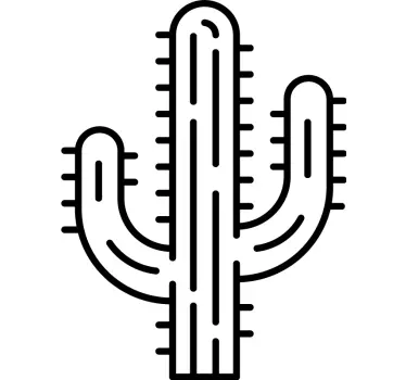 Riesen Kaktuspflanze Wandtattoo - TenStickers