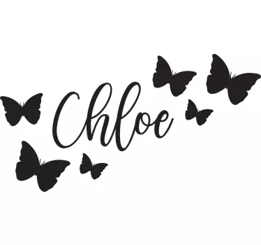 Fliegende Schmetterlinge mit Namen Tier Wandtattoo - TenStickers