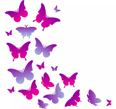 Lila Schmetterlinge fliegen Tier Wandtattoo  - TenStickers