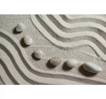 Zen Pfad Sand Folie Duschkabine - TenStickers