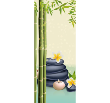 Duschkabinen Folie Zen schwarze Steine - TenStickers