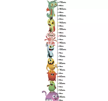 Wandsticker Messlatte Monsterstapel - TenStickers