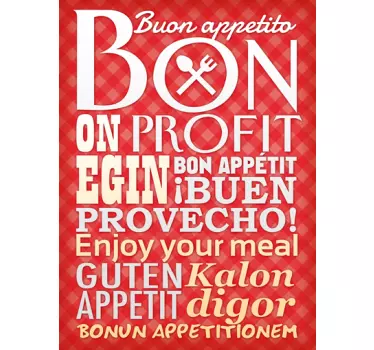 Guten Appetit Wandtattoo - TenStickers