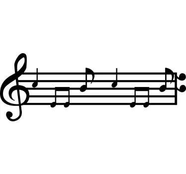 Wandaufkleber Garderobe Musiknoten - TenStickers