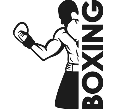 Wandtattoo Sport Boxer und Boxing Text - TenStickers