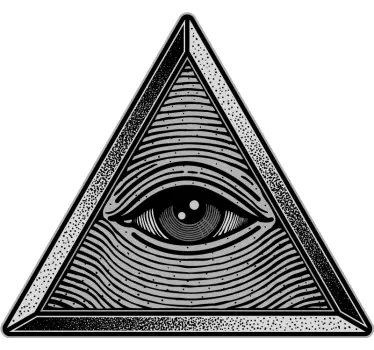 Symbol Aufkleber Auge Gottes in Dreieck - TenStickers