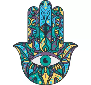 Symbol Aufkleber Buntes Mandala Auge - TenStickers