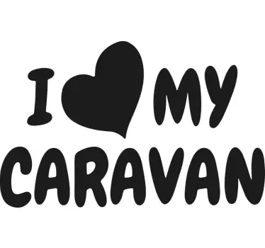 Wohnwagen Aufkleber I Love My Caravan Text - TenStickers