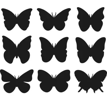 Wandaufkleber Garderobe Schmetterlinge - TenStickers