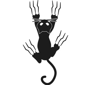 Wandaufkleber Garderobe Hängende Katze - TenStickers