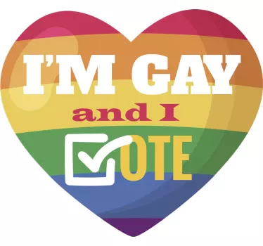 Aufkleber Auto Regenbogen Gay Spruch - TenStickers