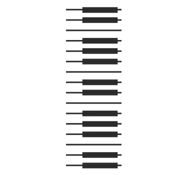 Türfolie Klavier Tasten - TenStickers