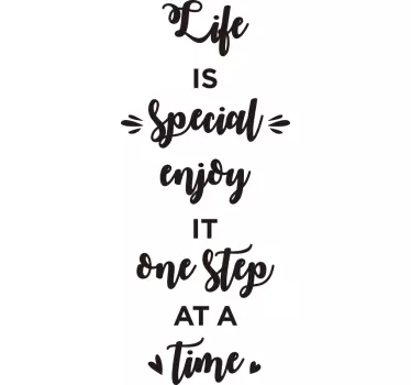 Wandtattoo Zitat Life Is Special - TenStickers