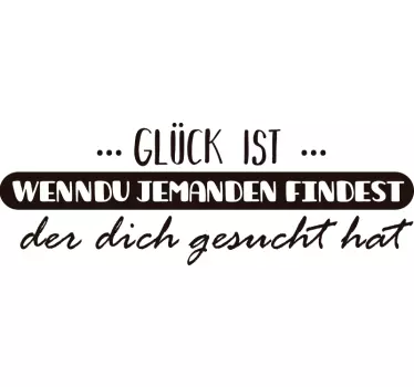 Spruch Wandtattoo für Zuhause Glück Liebe - TenStickers