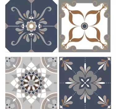 Fliesenfolie Klassische Blumen - TenStickers