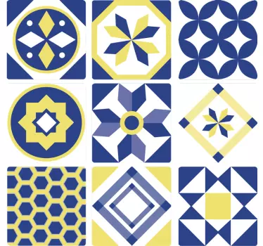 Fliesenfolie Gelb und blau - TenStickers