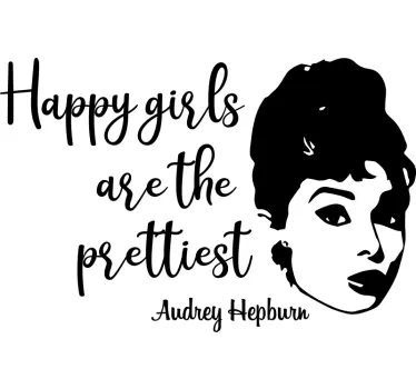 Wandtattoo Motivationsspruch Audrey Hepburn Zitat - TenStickers