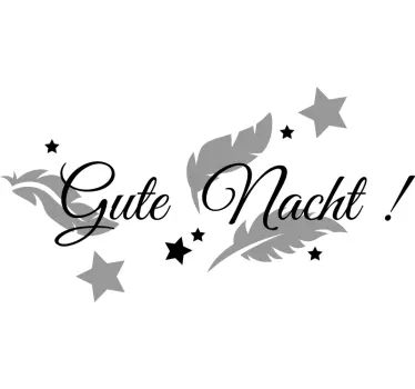 Spruch für Zuhause Gute Nacht Text - TenStickers