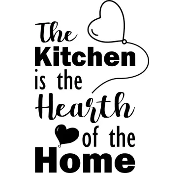 Aufkleber Text Kitchen Is Home - TenStickers