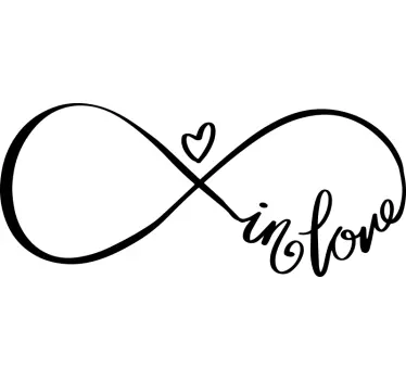 Aufkleber Text Liebe Unendlichkeit Symbol - TenStickers