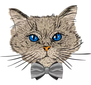 Wandaufkleber Süße und realistische Katze - TenStickers