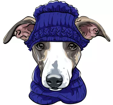 Wandaufkleber Süßer und realistischer Hund - TenStickers
