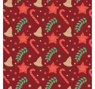 Klebefolie für Möbel Weihnachtsbonbonmuster - TenStickers