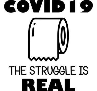 Text aufkleber covid 19 der kampf ist - TenStickers