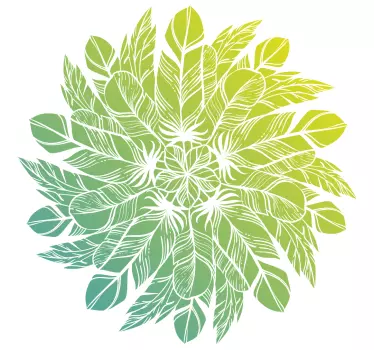 Wandtattoo pflanzen blätterkreismuster - TenStickers
