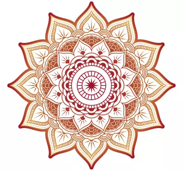 Aufkleber floral Mandala Sonnenform - TenStickers