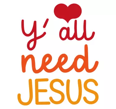 Wandtattoo Zitat ihr alle braucht jesus - TenStickers