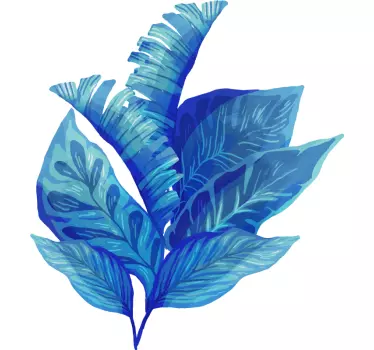 Wandtattoo pflanzen blaues blattarrangement - TenStickers
