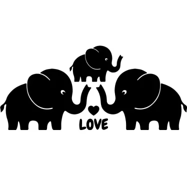Wandtattoo zitat liebe elefanten zusammen - TenStickers