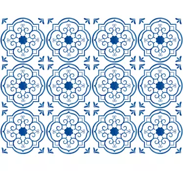 Bodensticker Mosaik vintage Muster Bodenaufkleber - TenStickers