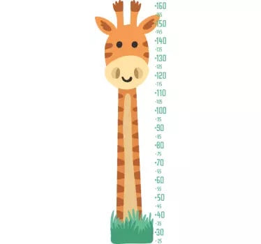 Wandsticker Messlatte Giraffe mit wachstumsmesser - TenStickers