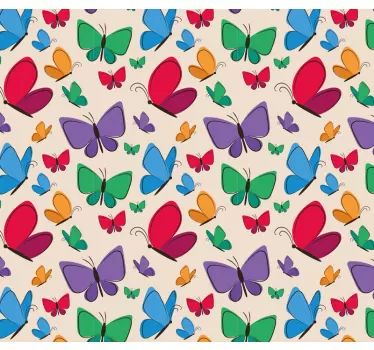 Klebefolie für Möbel Schmetterlinge fliegen für Kinder - TenStickers
