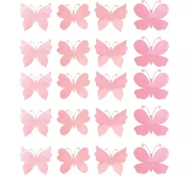 Wandaufkleber Schmetterling Rosa Schmetterlinge - TenStickers