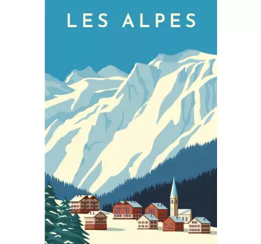 Klebefolie für Möbel Berge in der schweiz - TenStickers