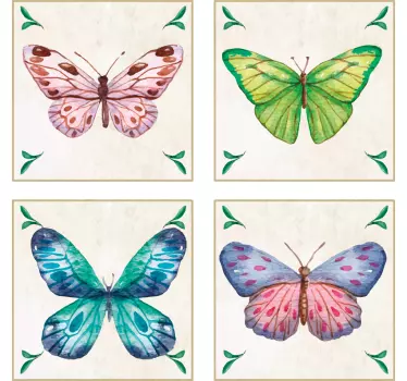 Wandtattoo schmetterling lebendige schmetterlingsdesigns - TenStickers
