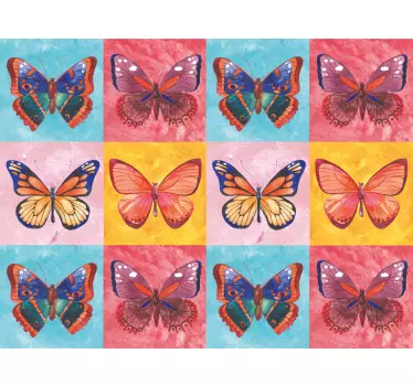 Klebefolie für Möbel Bunte Schmetterlinge - TenStickers