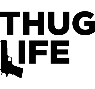 Autoaufkleber leben wie ein thug - TenStickers