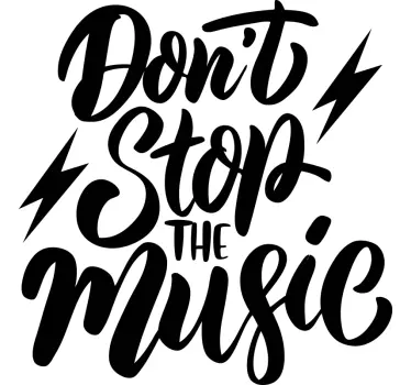 Wandtattoo Rock Hör nicht auf mit der musik - TenStickers