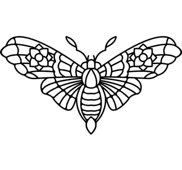 Wandtattoo Schmetterling kompliziertes schmetterlingsdesign - TenStickers