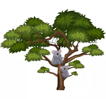 Wandtattoo Wald Koalas und bäume - TenStickers